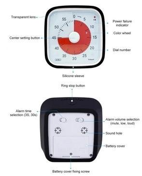 Visual Timer 60 Minute Classroom Timer for Kids Black 150.