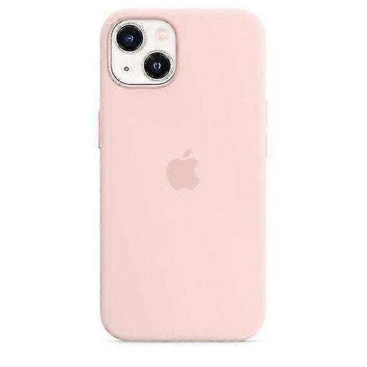 iPhone 13 Case MagSafe Compatible Silicone Cover Chalk Pink.