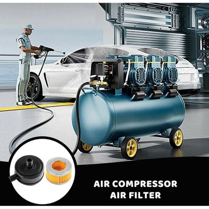 20mm Thread Air Compressor Intake Filter Muffler with Plastic Cover 2pcs for Pneumatic Tools.