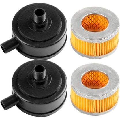 20mm Thread Air Compressor Intake Filter Muffler with Plastic Cover 2pcs for Pneumatic Tools.