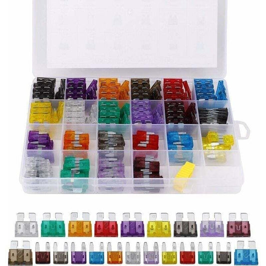 Car Fuse Auto Mini Fuses Assorted Kit 2A 3A 5A 7.5A 10A 15A 20A 25A 30A 35A 40A with Clip Storage Box 242 pcs, by DEBUNS.