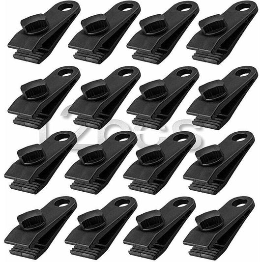 DEBUNS Heavy Duty Tent Clamps, 12 pcs Black Instant Awning Clamp for Tent Tarpaulin Caravan Garden Shelter.