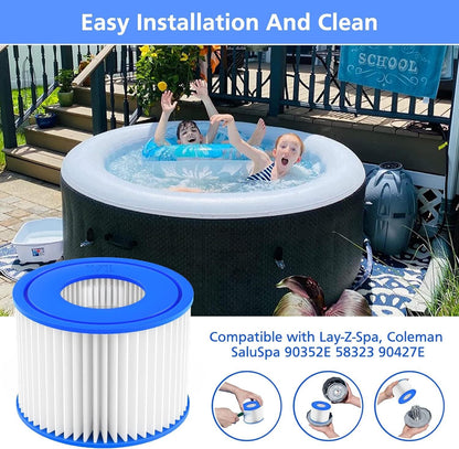 Lay-Z-Spa Filter Cartridge (VI), Compatible with All Lay-Z-Spa Hot Tubs 6pcs