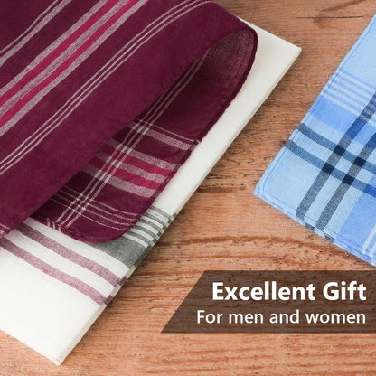 Men's Cloth Handkerchiefs, 24 Pcs Cotton Handkerchiefs for Men, Traditional Handkerchief for Men, 36 cm x 36 cm, 24 Pcs, One Size