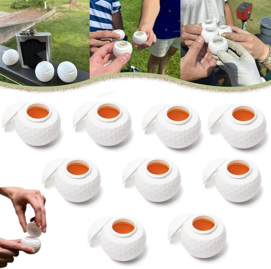 Golf Shots - Golf Ball Shaped Shot Glass, Golf Ball Shot Glasses,1.5oz Cool Golf Ball Shot Glass,for Golf Enthusiasts-Novelty Shot Glasses-Novelty Shot Glasses (9PCS).