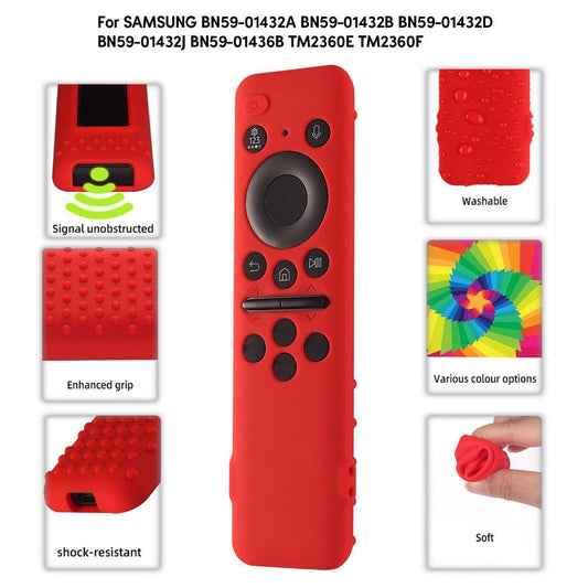 BN59-01432A Remote Control Sleeve Shockproof Protective Cover Black 0.03mm Multi-Colored Bag Compatible withSamsung TV.
