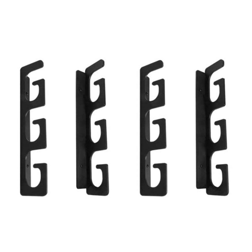 Fishing Rod Holders for Wall and Ceiling, Set of 6, 0.46 Size, Black, Garage Storage.