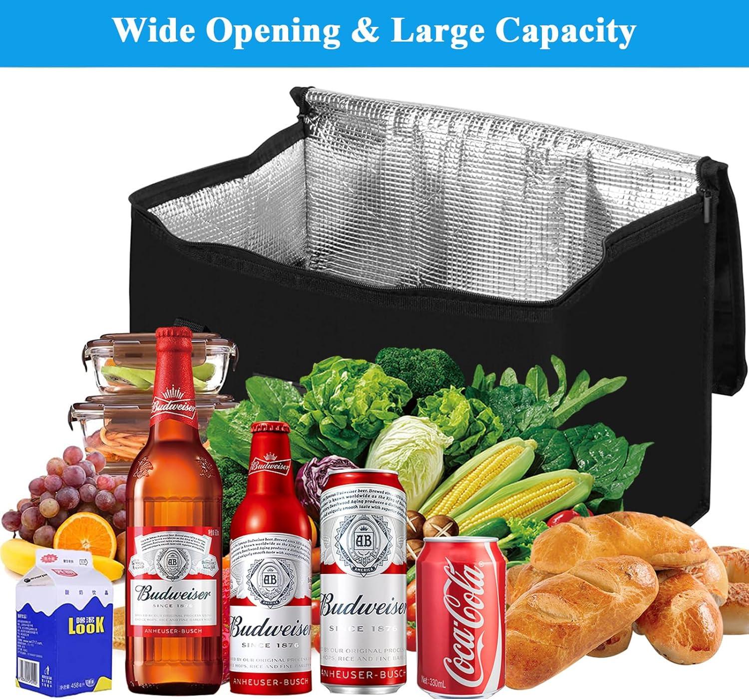 40L Soft Cooler Bag - Large Insulated Picnic Bag, Thermal Food Delivery Grocery Bag.