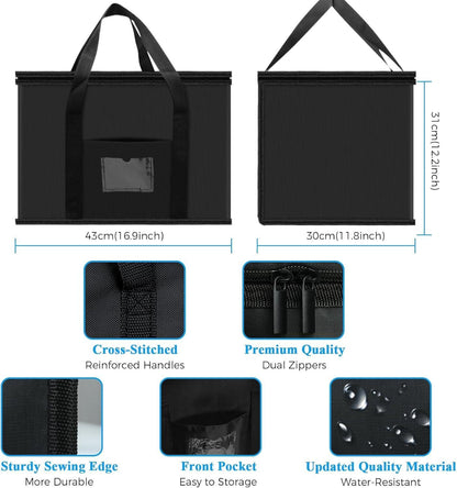 40L Soft Cooler Bag - Large Insulated Picnic Bag, Thermal Food Delivery Grocery Bag.