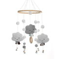 Baby Crib Mobile Music Box Pendant Clock Bedside Safe Toy for Infants, Compatible with YUX, Gray.