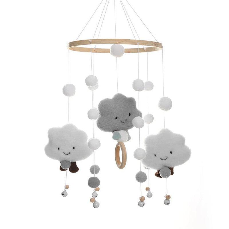 Baby Crib Mobile Music Box Pendant Clock Bedside Safe Toy for Infants, Compatible with YUX, Gray.