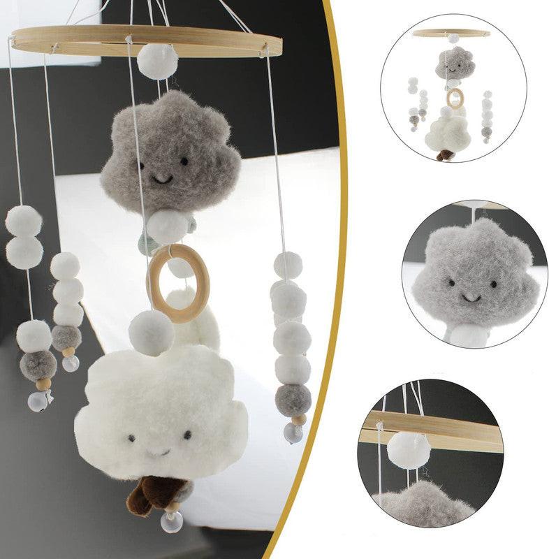 Baby Crib Mobile Music Box Pendant Clock Bedside Safe Toy for Infants, Compatible with YUX, Gray.