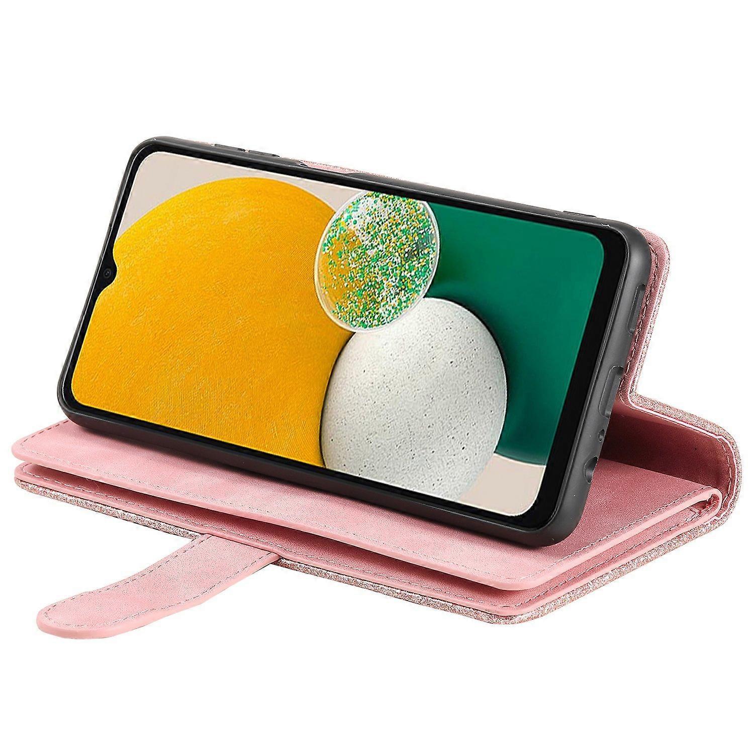 Compatible with Samsung Galaxy S25 Case Compatible PU Leather Zipper Wallet Phone Case with 9 Card Slots.