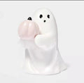Halloween Resin Middle Finger Ghost Decorations 8CM Pink Pumpkin Ghost with Spranks for Garden and Crafts