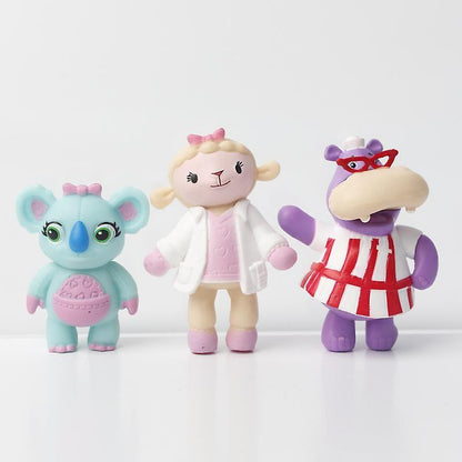 Doc McStuffins Toys 12pcs Set Figures with Lambie Hallie Chilly Dolls Compatible with Disney.