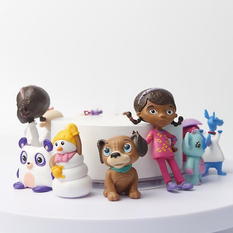 Doc McStuffins Toys 12pcs Set Figures with Lambie Hallie Chilly Dolls Compatible with Disney.