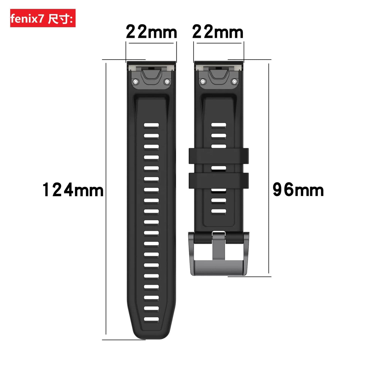 Silicone Strap for Garmin Fenix 7X 7 7S 6X 6 Pro 6S 5 5X Plus Compatible with Descent mk2i mk3 Fenix 13 13 26mm 51mm.