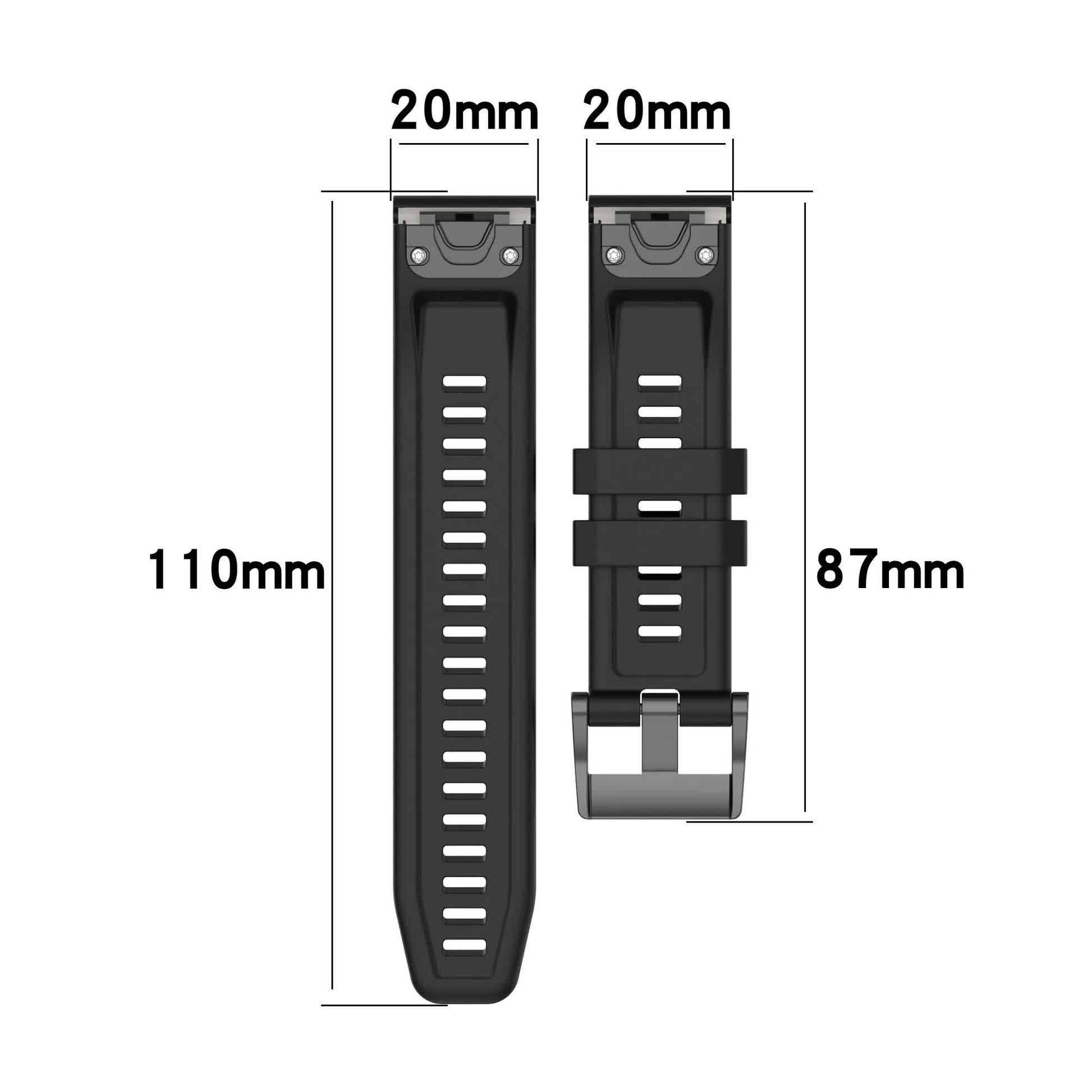 Silicone Strap for Garmin Fenix 7X 7 7S 6X 6 Pro 6S 5 5X Plus Compatible with Descent mk2i mk3 Fenix 13 13 26mm 51mm.