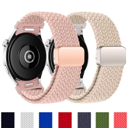 Compatible withSamsung Galaxy Watch 6 5 4 Classic Pro Magnetic Braided Strap 40mm 43mm 44mm 45mm 47mm Space Gray Band