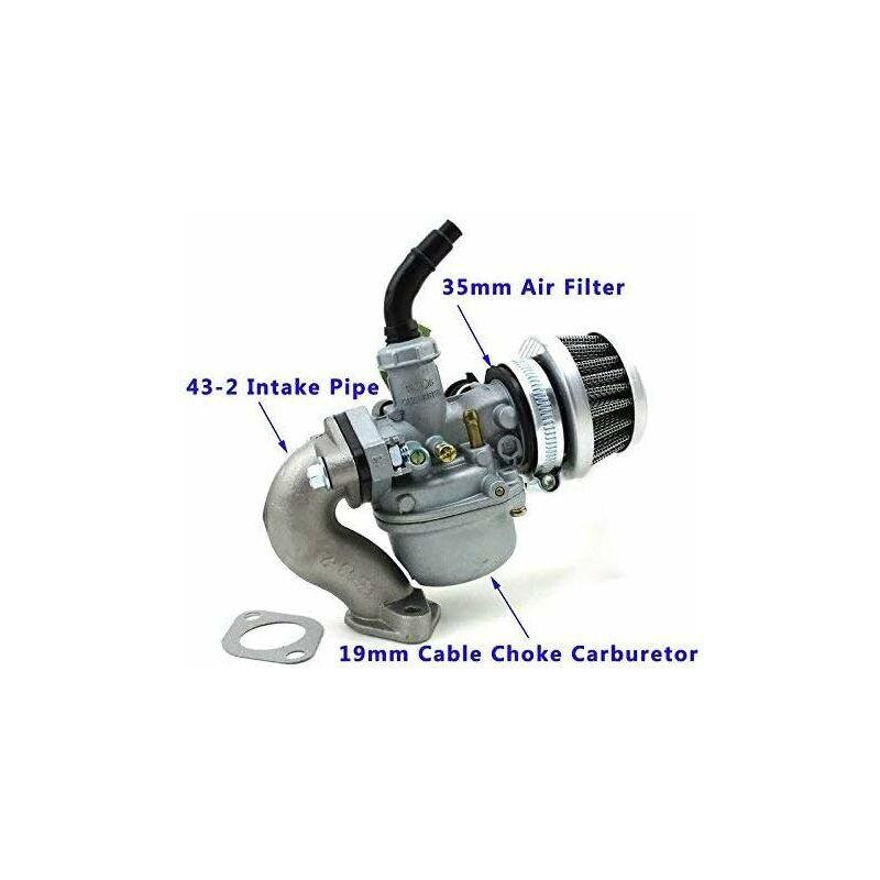 PZ19 Carburetor Kit for 50cc 70cc 90cc 110cc ATV Dirt Bike Quad with 19mm Carb Compatible with Taotao Sunl.