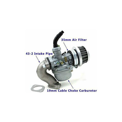 PZ19 Carburetor Kit for 50cc 70cc 90cc 110cc ATV Dirt Bike Quad with 19mm Carb Compatible with Taotao Sunl.