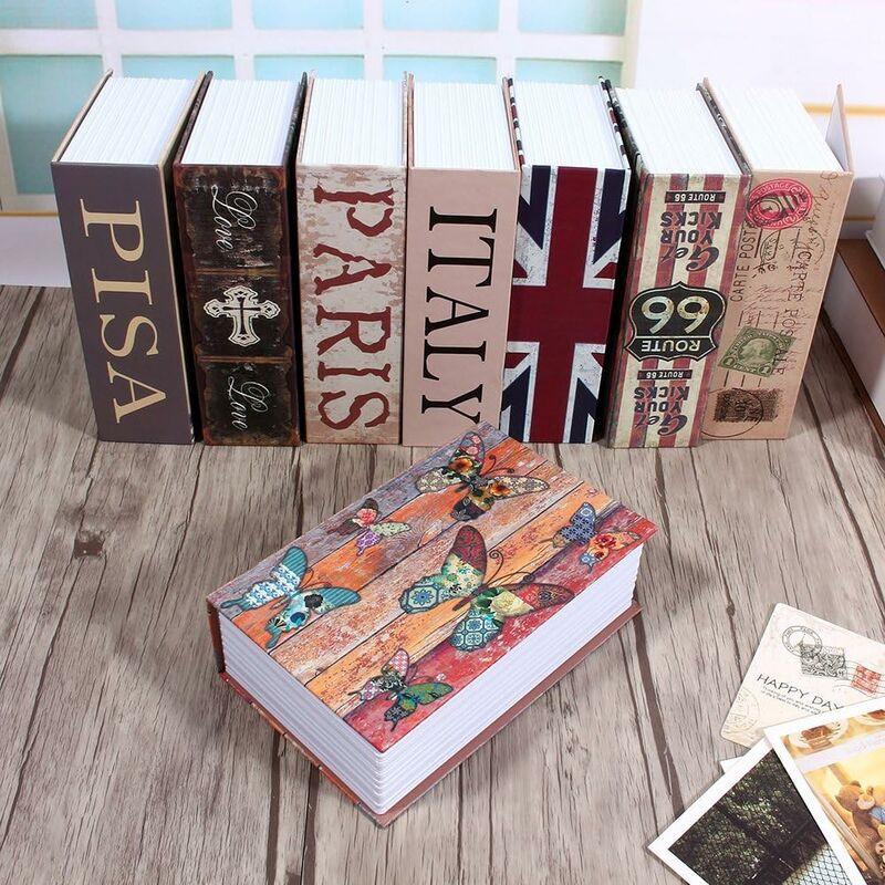 Creative Dictionary Book Safe, Book Shaped Hidden Secret Storage Safe, Secret Hiding Place for Money, Jewelry, Passport (Butterfly).