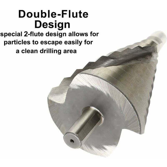 HSS Step Drill Ã 6-60mm - Spiral Large Cone Drill for Metal, Wood, Plastic..DEBUNS.