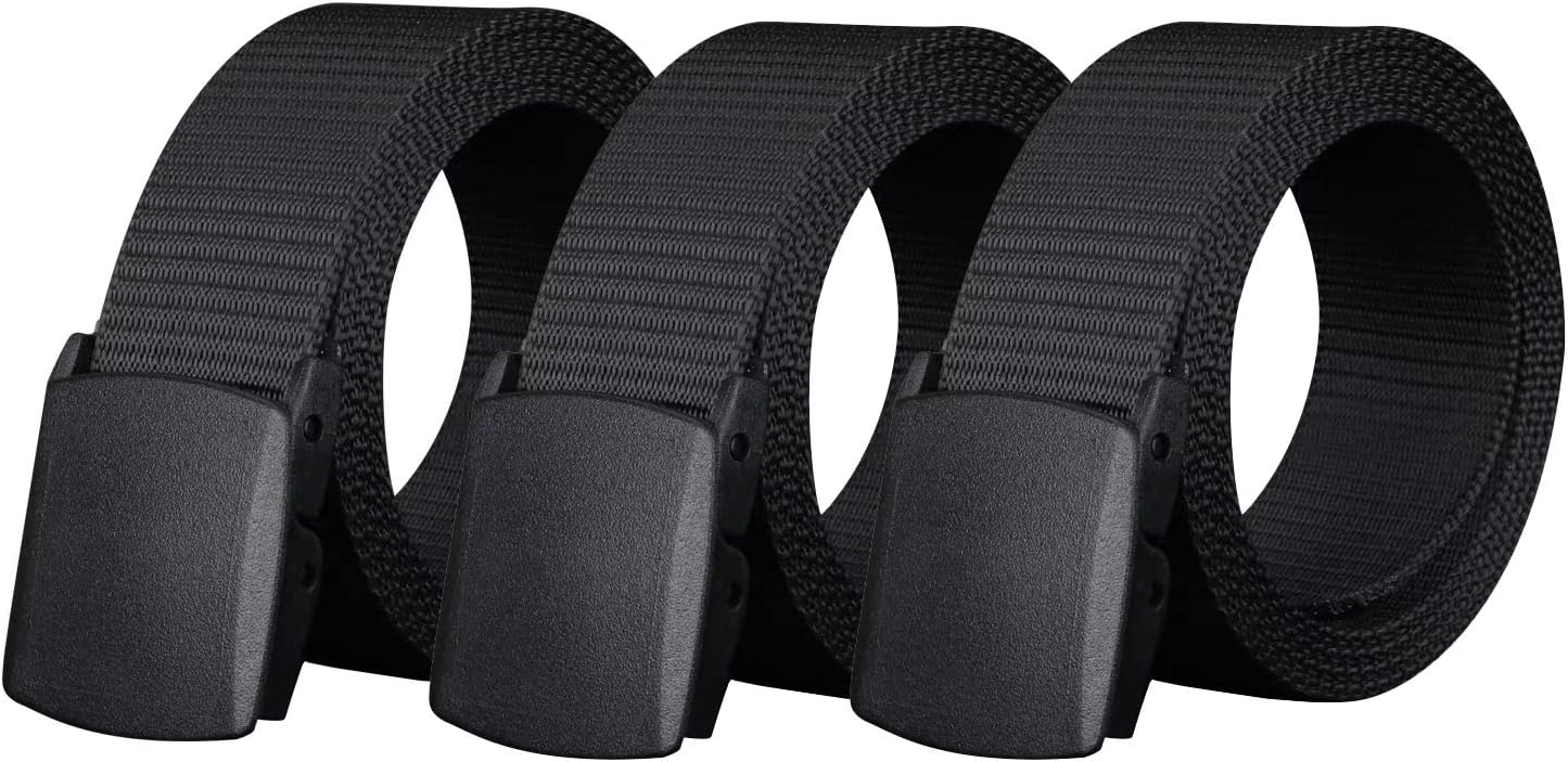 Nylon Military Tactical Belt 3 Pack, Military Hiking Rigger, Men's belt made of nylon mesh belt,Breathable comfortable