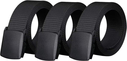 Nylon Military Tactical Belt 3 Pack, Military Hiking Rigger, Men's belt made of nylon mesh belt,Breathable comfortable