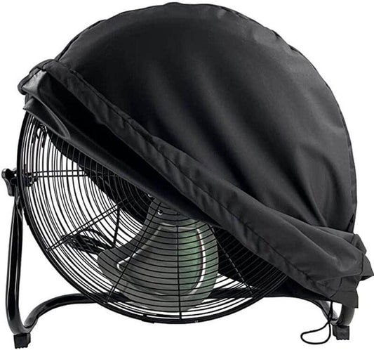 Industrial Fan Cover Waterproof Dustproof Outdoor Fan Cover for 18"&20" Industrial Floor Fan Heavy Duty High Velocity Floor Fan Covers(Black).