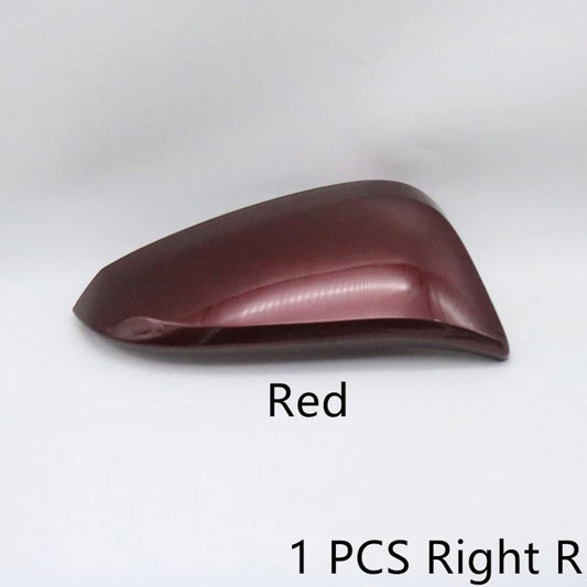 Side Rear View Mirror Cover Shell Holder Door Mirror Cap Housing Fit For To-yota RAV4 2013 2014 2015 2016 2017 2018 2019,Red Right Side.