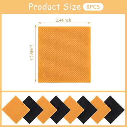 8pcs High Heels Patch Square Sole Repair Tips Rubber Boot Heel Replacement Sole Protectors Non-Slip Heel Replacements High Heel Tread Pad(2.44" x 2.44")