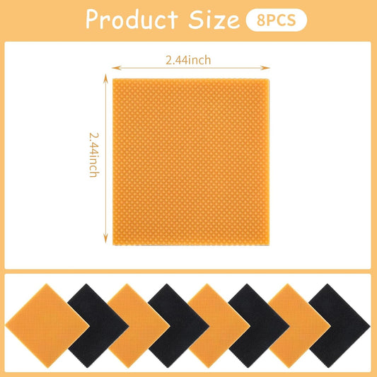 8pcs High Heels Patch Square Sole Repair Tips Rubber Boot Heel Replacement Sole Protectors Non-Slip Heel Replacements High Heel Tread Pad(2.44" x 2.44")