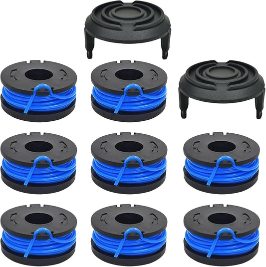 10-Pack String Trimmer Spool for Harbor Freight Bauer 19115C-B 20V Cordless String Trimmer, 0.065" 10Ft Weed Eater Spool Line (8 Line Spool+2 Cap).