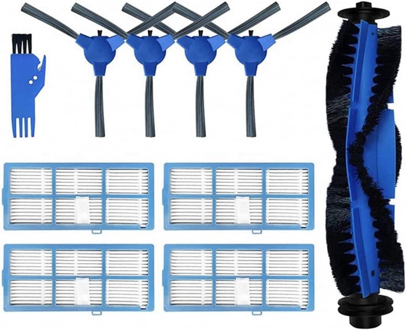 Main Brush Side Brush Hepa Filter Replacement Accessories,Compatible for Proscenic 850T Robot Vacuum Cleaner Spare Parts Kit.