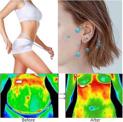 Lymphvity Earrings For Women, 2 Pcs Lymphatic Earrings Lymphvity Therapy Germanium Earrings Acupuncture Therapy Drainage Earrings Unique Cubic Zirconia Hoop Earrings Jewelry Gift