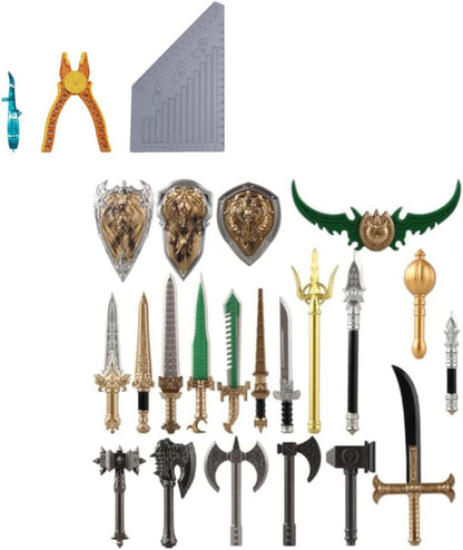 Medieval Weapon Pack Military Weapon Medieval Swords Sabers Bricks, Military Soldier Weapons Accessories Pack Kits, DIY Assembly Building Blocks - 21 Pieces.
