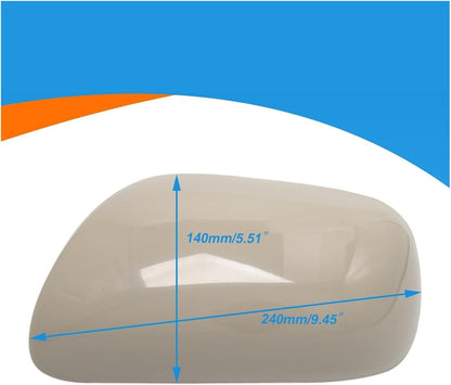 Door Rearview Mirror Cover Cap Housing Compatible For Toyota Corolla Accessories 2007 2008 2009 2010 2011 2012 2013(Silver Right).