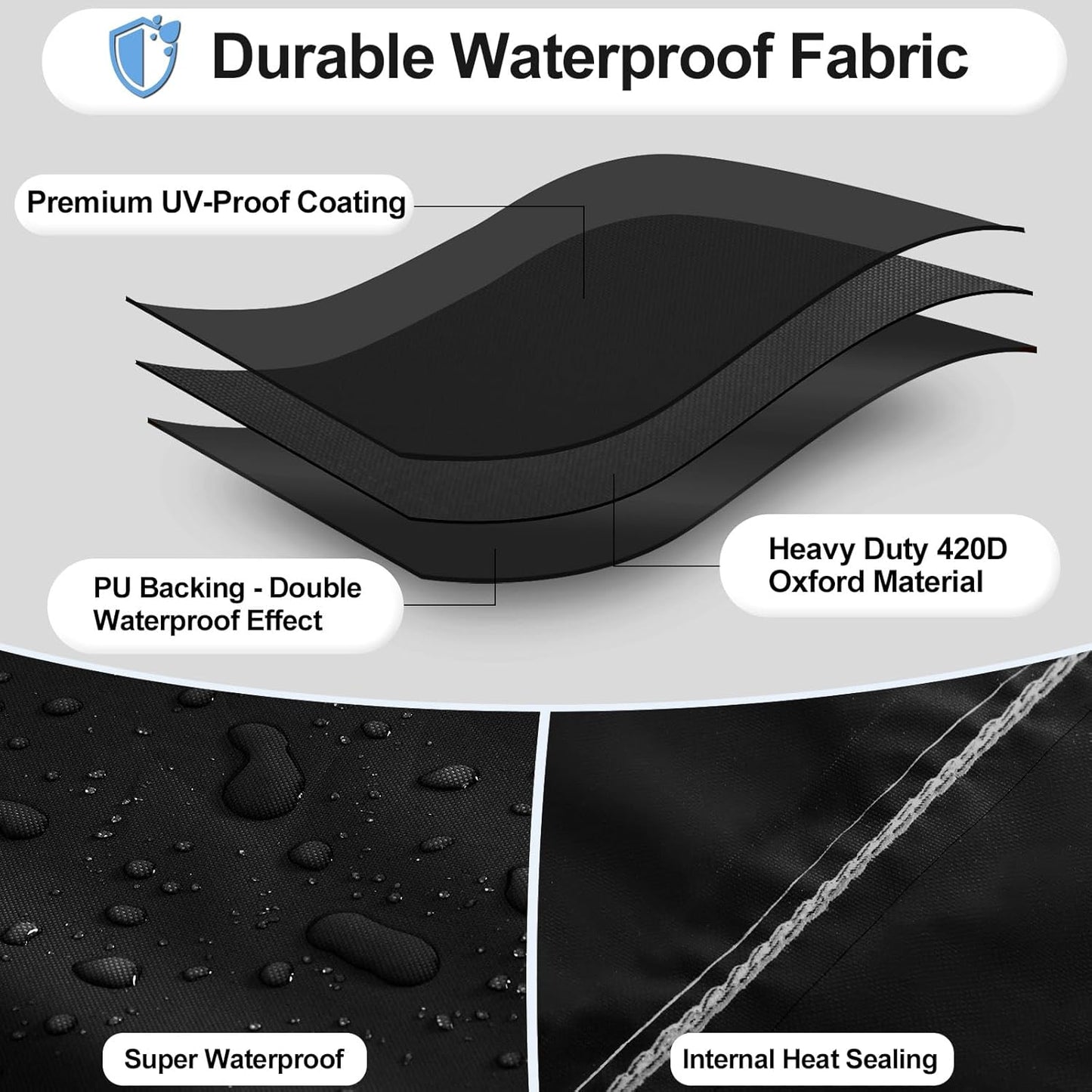 OutdoorLines Waterproof Outdoor Patio Heater Covers with Zipper and Storage Bag, Dust-proof UV-Resistant Windproof Propane Heavy Duty Heater Cover for Standing Heater, 1 Pack-89Hx33Dx19B inch Black