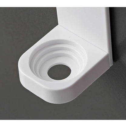 2-Pack White Wall-Mounted Toothbrush Holder Compatible with Oral-B and Braun Electric Toothbrushes