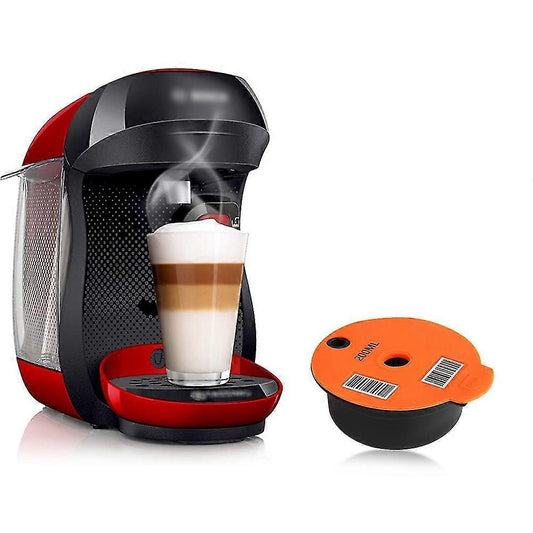 Tassimo Refillable Eco-Friendly Coffee Capsules 200ml Compatible with Bosch Machines.