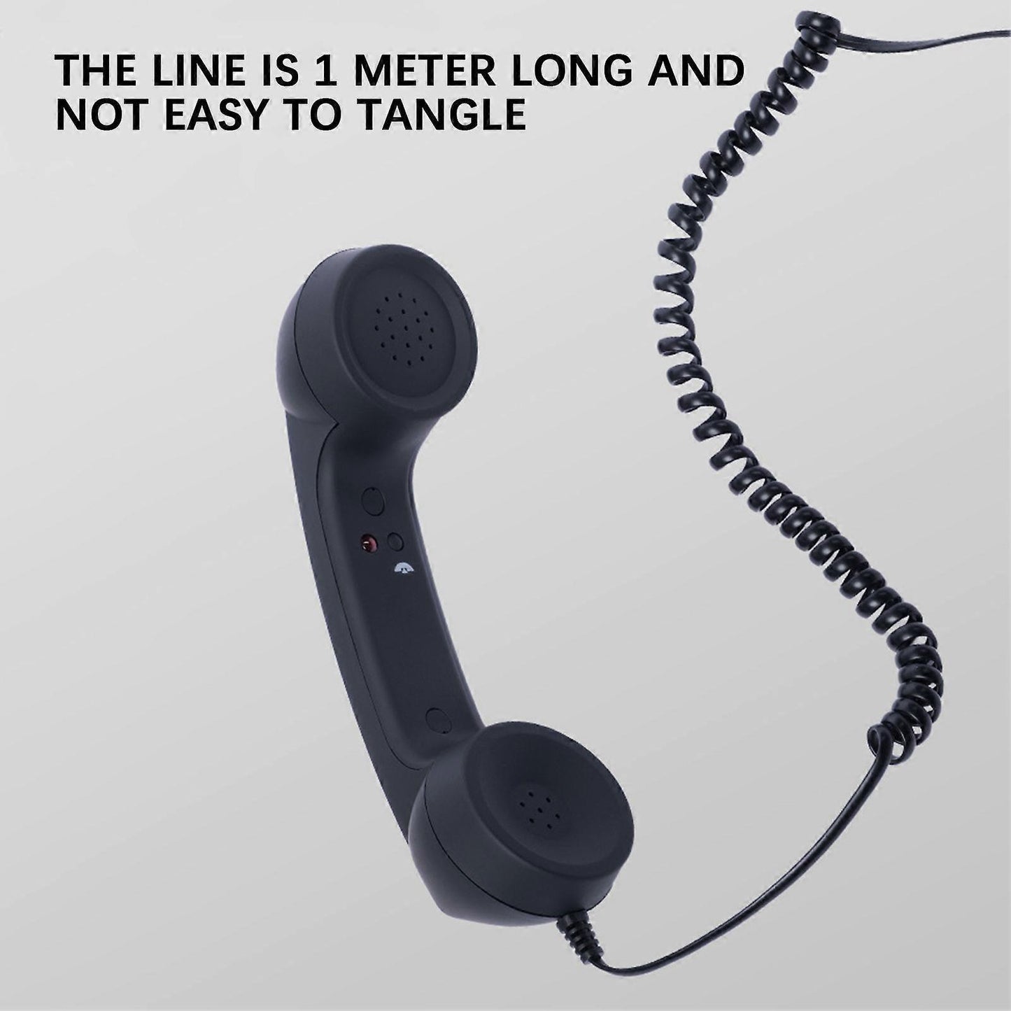 Compatible with iPhone Android USB-C Retro Telephone Handset Red.