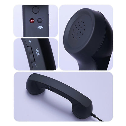 Compatible with iPhone Android USB-C Retro Telephone Handset Red.