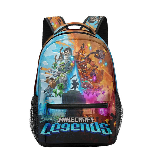 Minecraft Backpack For Boys School Backpack Kids Compatible Minecraft Black Green Creeper Zombie Skeleton Enderman Cave Spider.