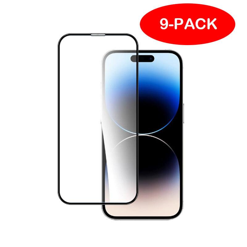 [9-Pack] iPhone 15 Promax Tempered Glass Screen Protector Transparent iPhone 15 Promax 9 pieces.