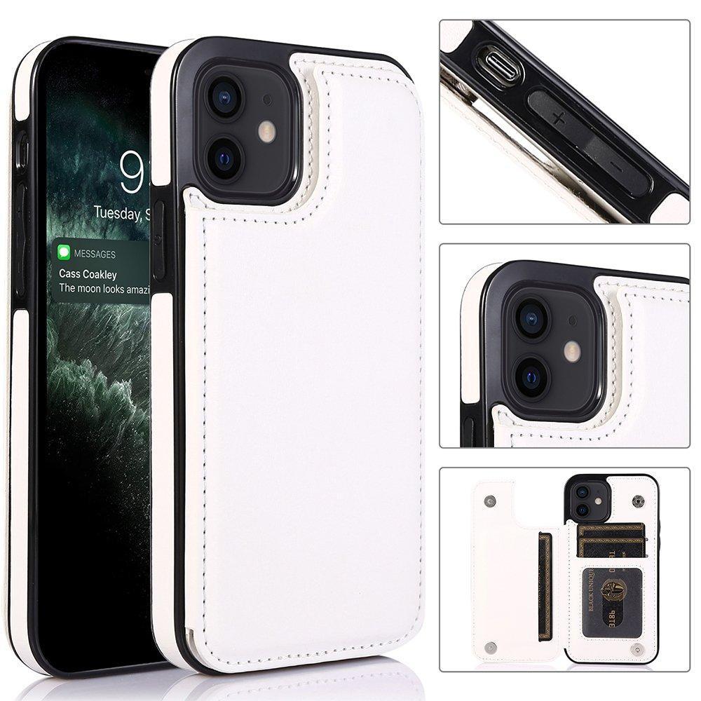 iPhone 12 - Practical and stylish case with card holder Rose gold.