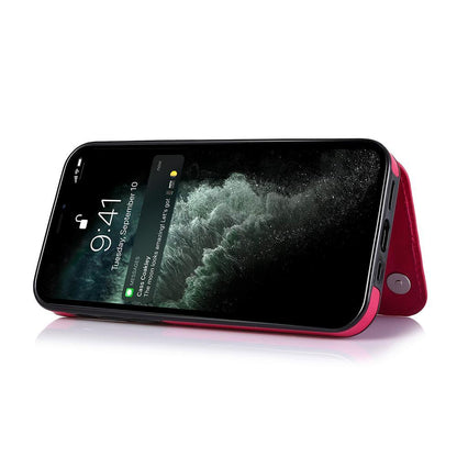 iPhone 12 - Practical and stylish case with card holder Rose gold.