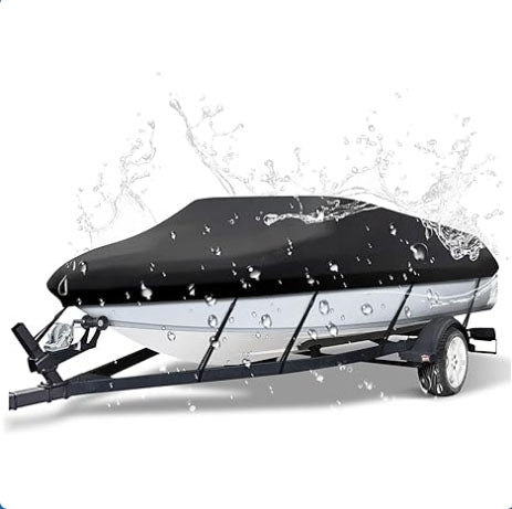 20-22ft Boat Cover Trailerable Marine Grade 600D Black.