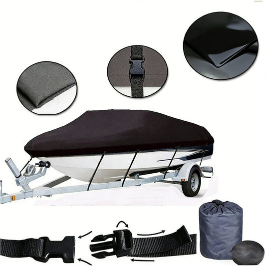 20-22ft Boat Cover Trailerable Marine Grade 600D Black.