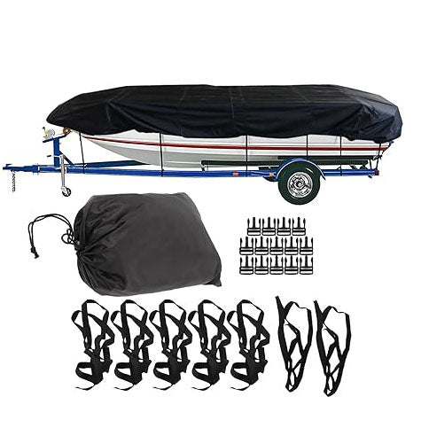 11-13FTï¼420cm*270cm Boat Cover Trailerable Marine Grade 210D grey.